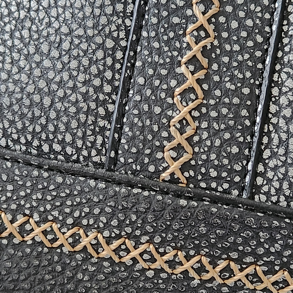 Michael Kors Black Pebbled Leather Satchel with Gold Hardware 22 Inch Straps - Picture 3 of 13